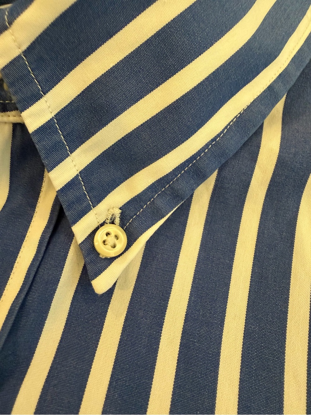 Ralph Lauren Blue and White Vertical Stripe Button-Down Shirt EUC - Picture 5 of 9